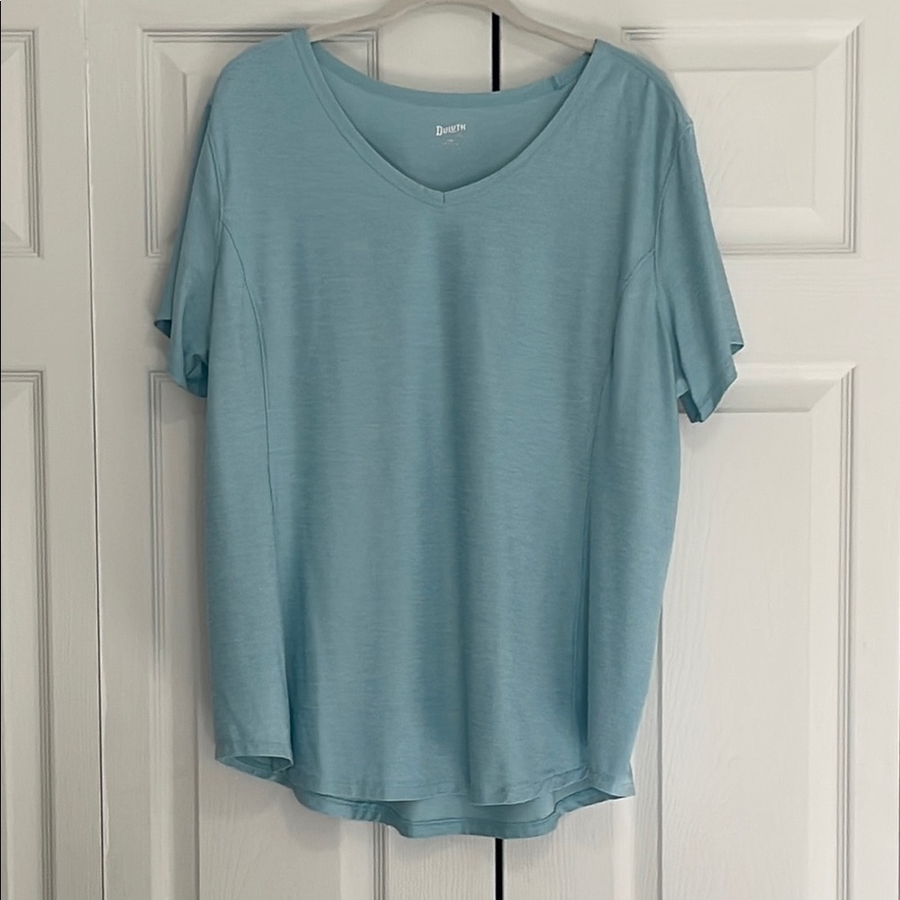 Duluth Trading Co Blue Relaxed Short Sleeve T-Shirt